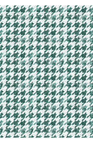 Laurent Dress Shirt Collar 3/4 Sleeve Long Length Cotton Stretch (Houndstooth Toile White)