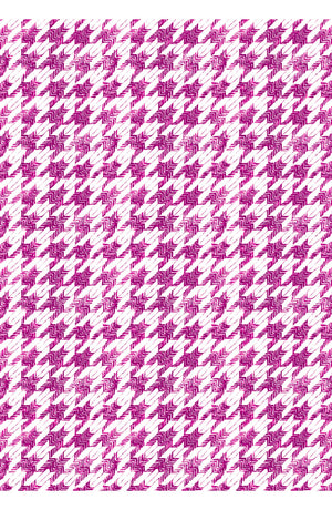 Laurent Dress Shirt Collar 3/4 Sleeve Long Length Cotton Stretch (Houndstooth Toile White)