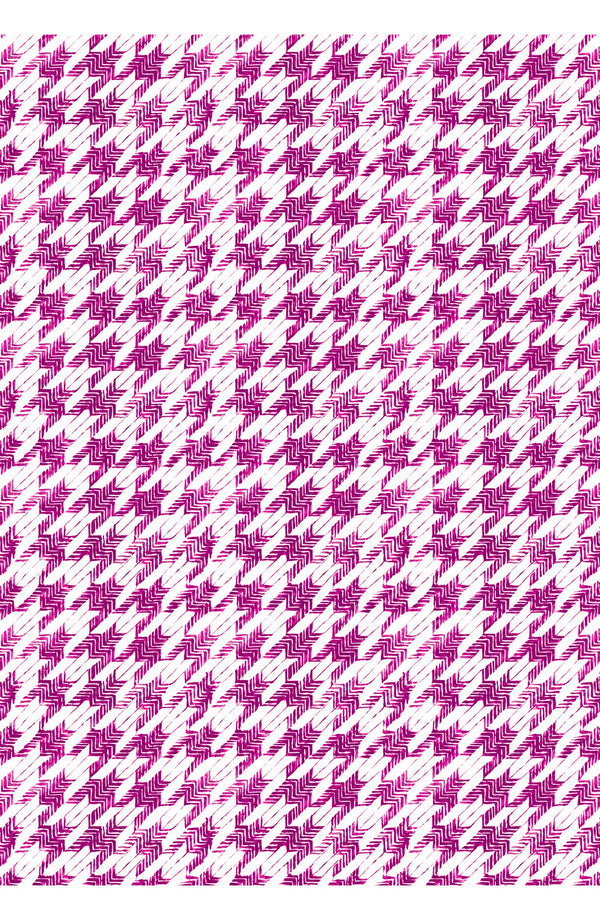 Laurent Dress Shirt Collar 3/4 Sleeve Long Length Cotton Stretch (Houndstooth Toile White)