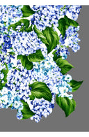 Aster Dress Shirt Collar 3/4 Sleeve Midi Length Cotton Musola (Hydrangea)