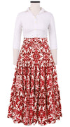 Emma Skirt Midi Length Cotton Musola (Ibiza Sintra Tile)