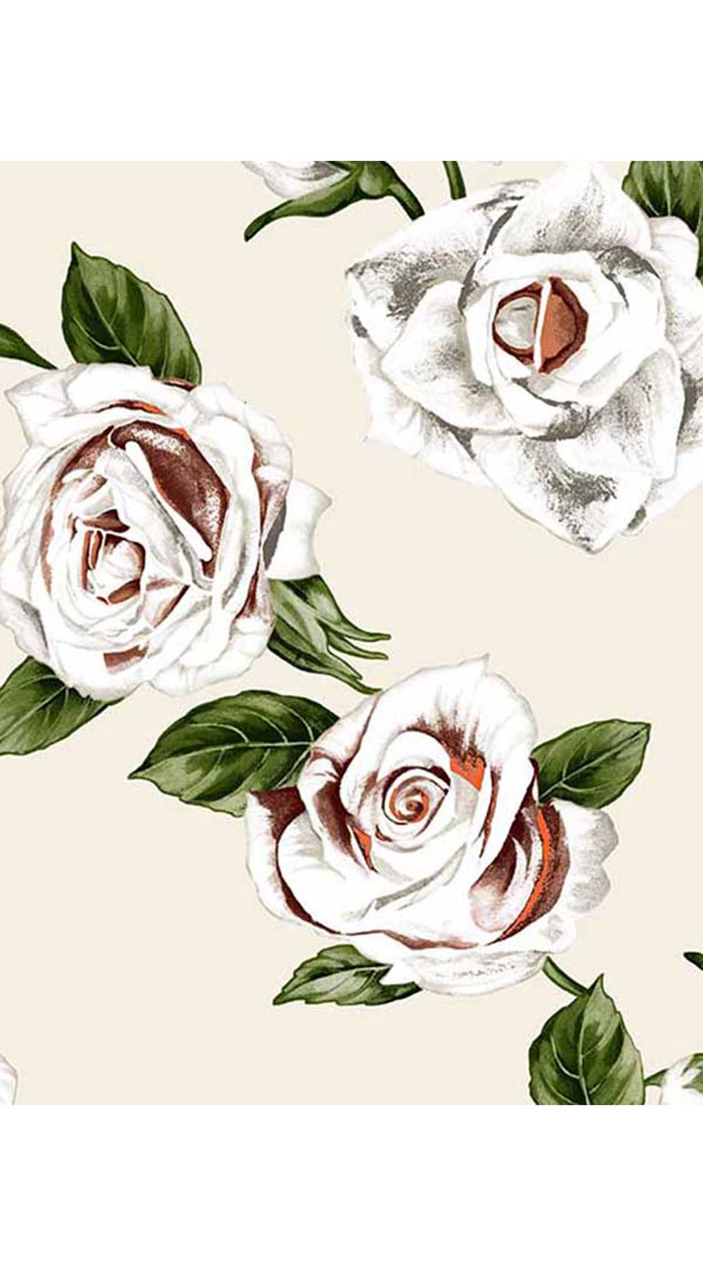 Avenue Dress Shirt Collar 3/4 Sleeve Midi Length Cotton Musola (Iceberg Rose)