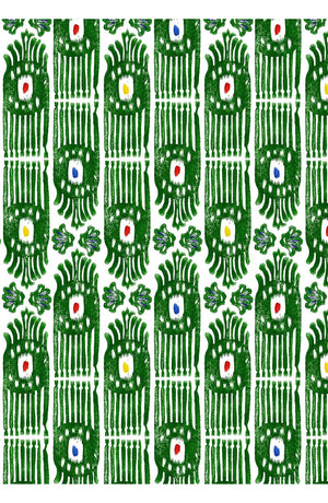 Eden Dress Crew Neck 3/4 Sleeve Maxi Length Cotton Musola (Ikat Gap)