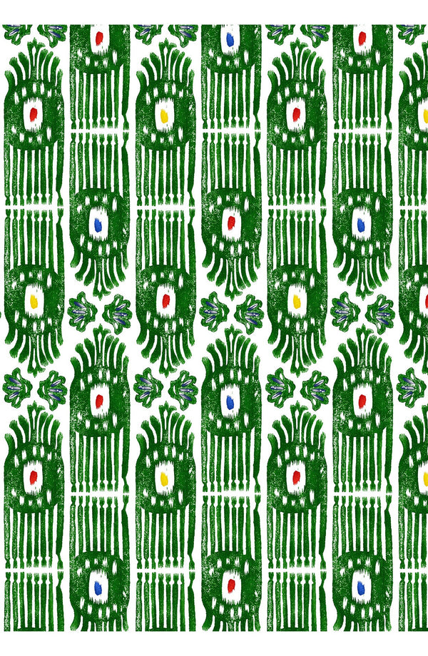 Audrey Dress #2 Shirt Collar 3/4 Sleeve Long Length Cotton Stretch (Ikat Gap)