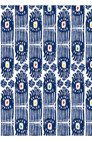 Aster Skirt #1 with Belt Maxi Length Cotton Musola (Ikat Gap)