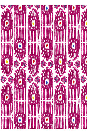 Audrey Dress #1 Shirt Collar 3/4 Sleeve Midi Length Cotton Stretch (Ikat Gap)