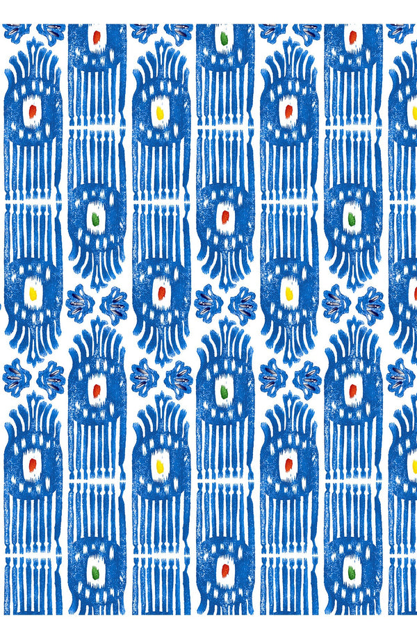 Audrey Dress #2 Shirt Collar 3/4 Sleeve Long Length Cotton Stretch (Ikat Gap)