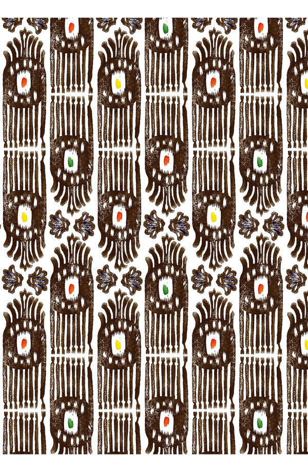 Audrey Dress #1 Shirt Collar 3/4 Sleeve Midi Length Cotton Stretch (Ikat Gap)