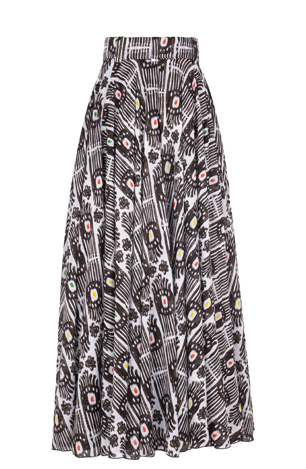 Aster Skirt #1 with Belt Maxi Length Cotton Musola (Ikat Gap)