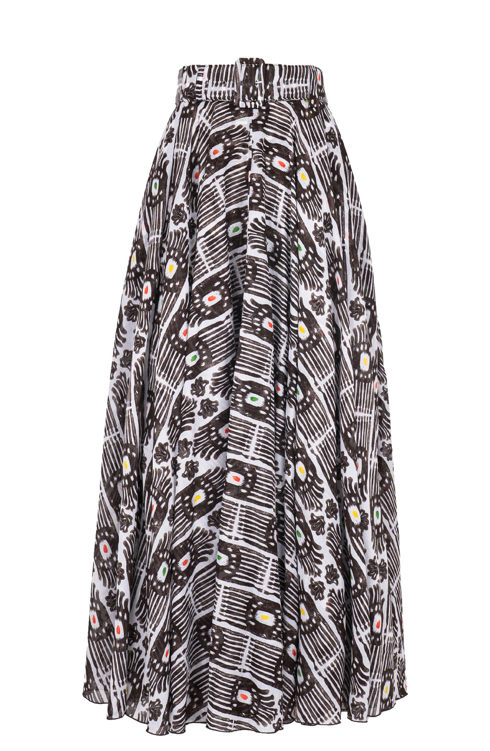 Aster Skirt #1 with Belt Maxi Length Cotton Musola (Ikat Gap)