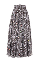 Aster Skirt #1 with Belt Maxi Length Cotton Musola (Ikat Gap)