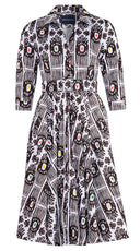 Laurent Dress Shirt Collar 3/4 Sleeve Long Length Cotton Stretch (Ikat Gap)