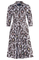 Laurent Dress Shirt Collar 3/4 Sleeve Long Length Cotton Stretch (Ikat Gap)