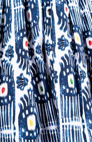 Audrey Dress #2 Shirt Collar 3/4 Sleeve Regular Length Cotton Stretch (Ikat Gap)