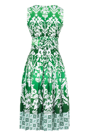 Florance Dress U Neck Sleeveless Midi Length Cotton Stretch (Impero Ombre)