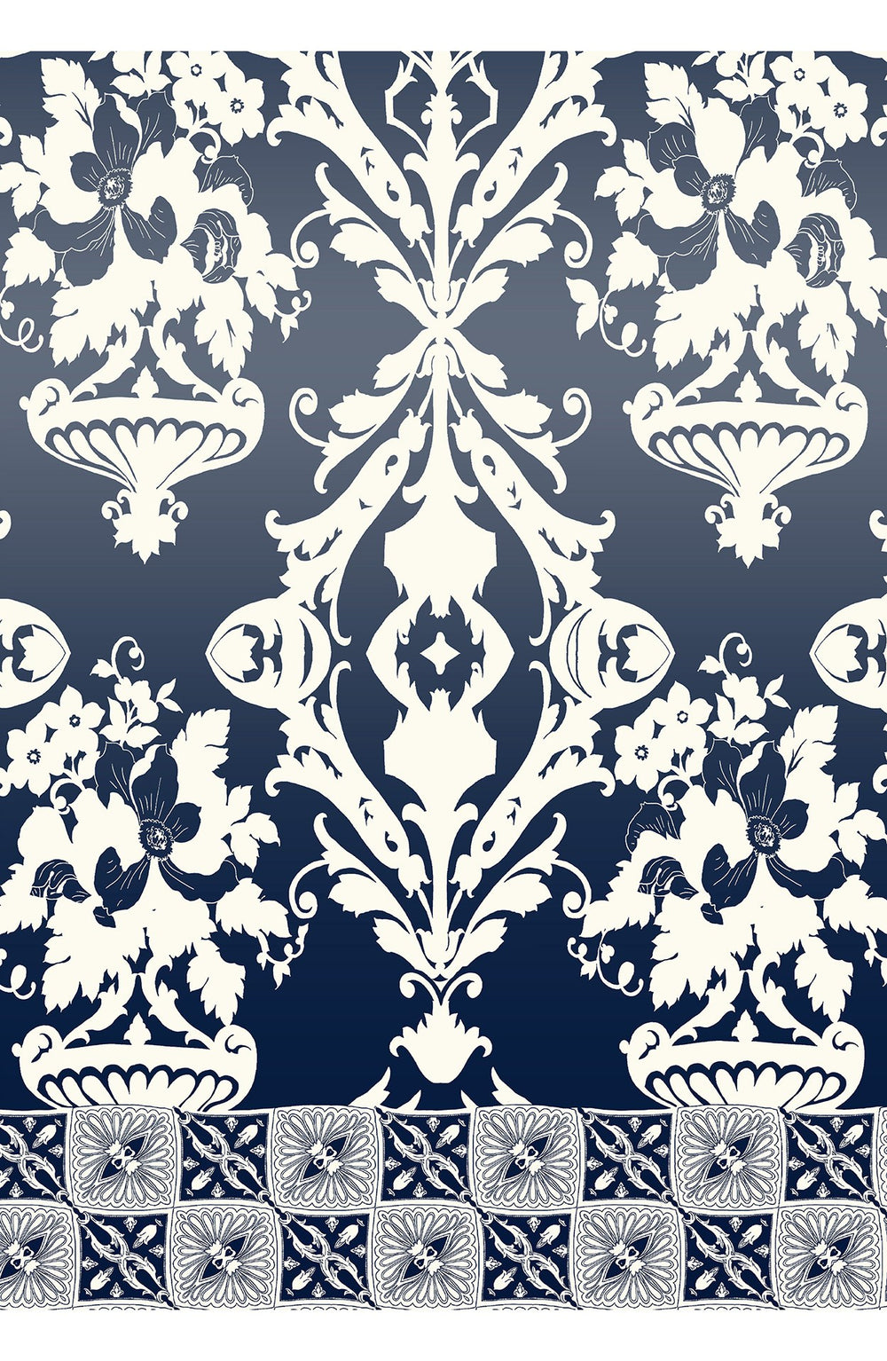 Abelia Dress U Neck Sleeveless Midi Length Cotton Stretch (Impero Ombre)