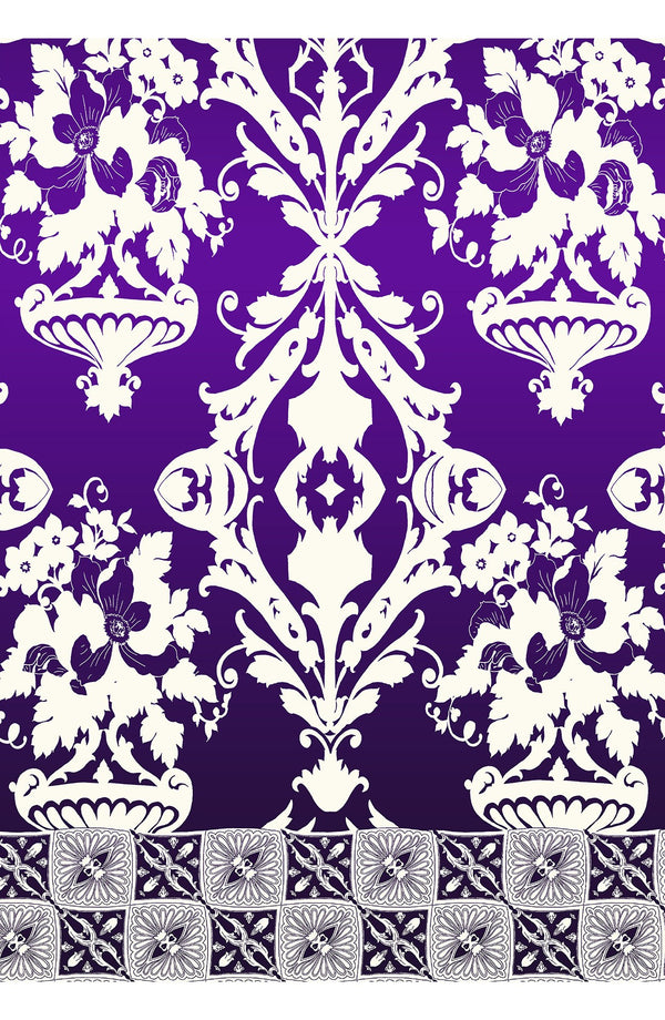 Eden Dress Crew Neck 3/4 Sleeve Maxi Length Cotton Musola (Impero Ombre)