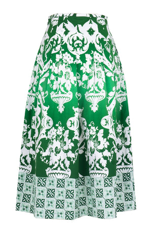 Zelda Skirt Midi Length Cotton Stretch (Impero Ombre)