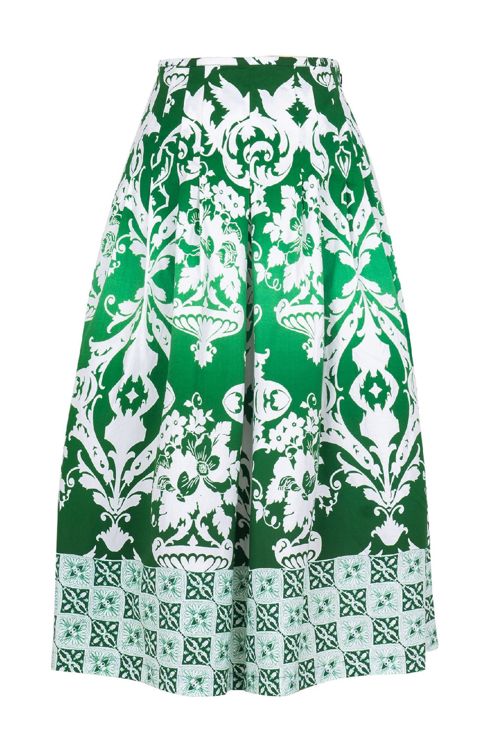 Zelda Skirt Midi Length Cotton Stretch (Impero Ombre)