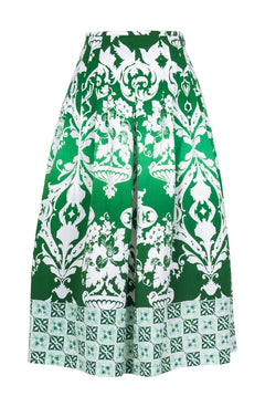 Zelda Skirt Midi Length Cotton Stretch (Impero Ombre)