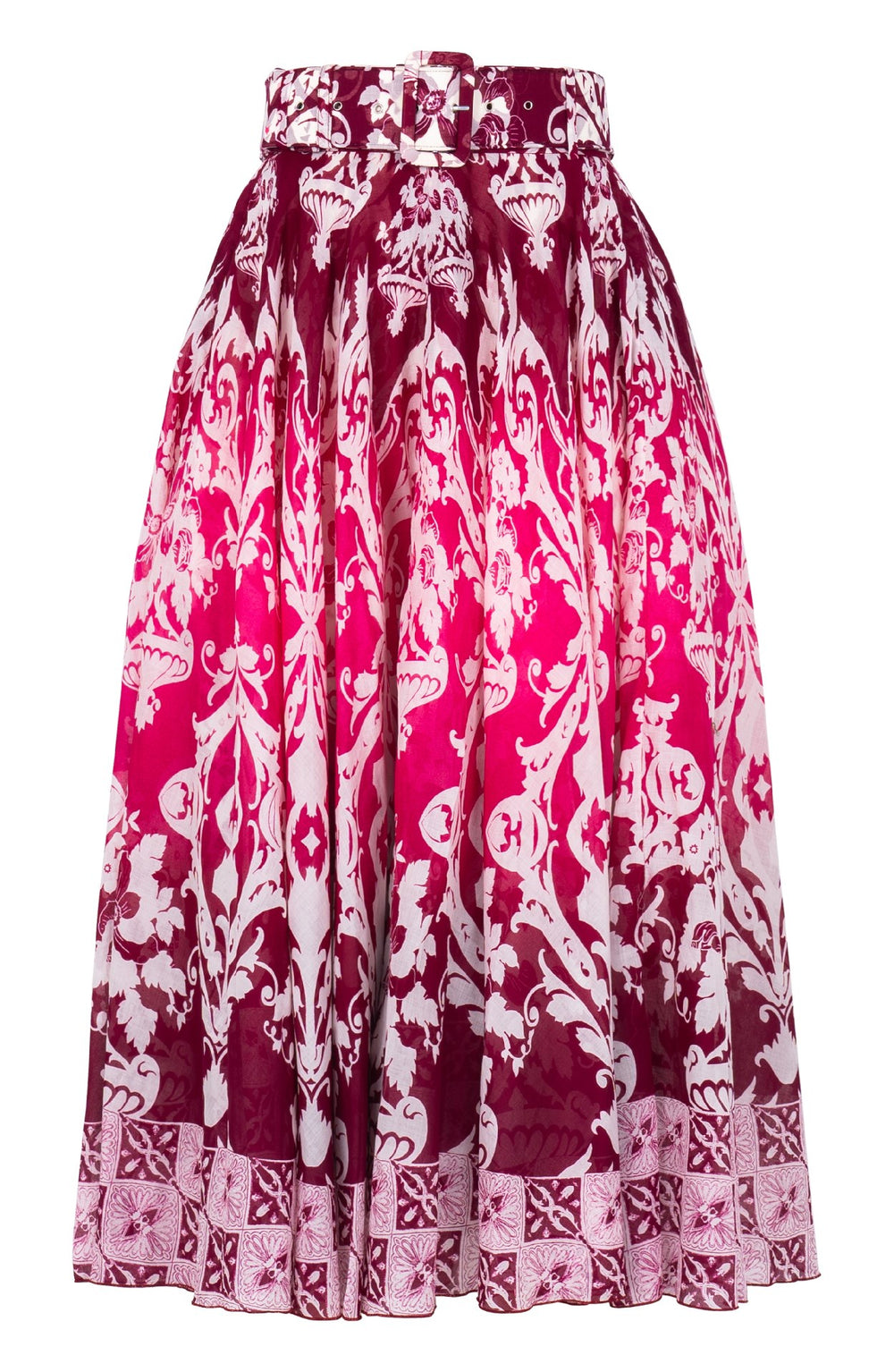 Avenue Skirt Midi Length Cotton Musola (Impero Ombre)