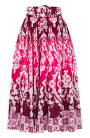 Avenue Skirt Midi Length Cotton Musola (Impero Ombre)