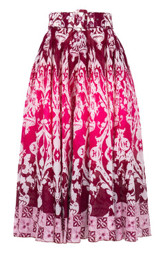 Avenue Skirt Midi Length Cotton Musola (Impero Ombre)