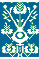 Audrey Dress #2 Shirt Collar 3/4 Sleeve Long Length Cotton Stretch (Kos Embroidery Ground)