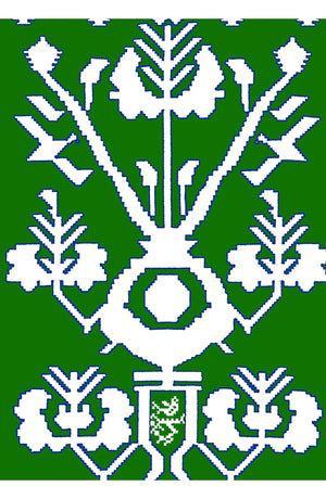 Audrey Dress #2 Shirt Collar 3/4 Sleeve Long Length Cotton Stretch (Kos Embroidery Ground)