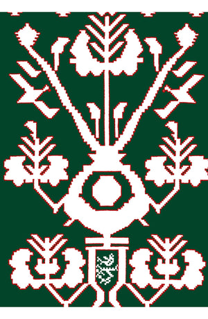 Audrey Dress #2 Shirt Collar 3/4 Sleeve Long Length Cotton Stretch (Kos Embroidery Ground)