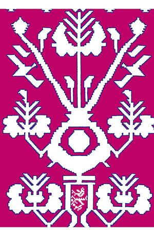 Audrey Dress #2 Shirt Collar 3/4 Sleeve Long Length Cotton Stretch (Kos Embroidery Ground)