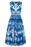 Abelia Dress Crew Neck Sleeveless Midi Length Cotton Musola (Kos Embroidery Ground)
