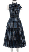Preen Dress Crew Neck Sleeveless Midi Length Cotton Musola (Kuba Triangle)