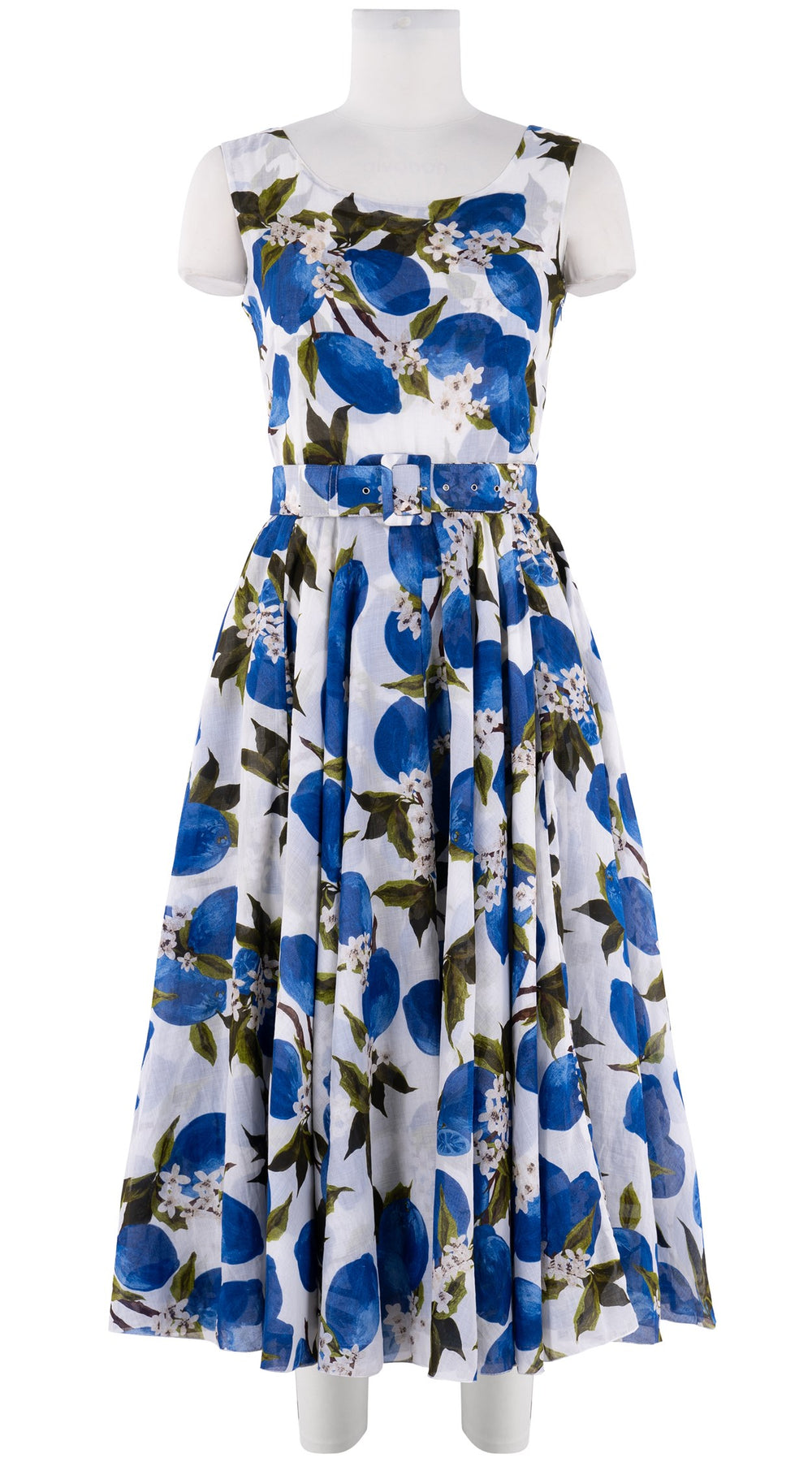 Aster Dress Round Neck Mini Cap Sleeve Midi Length Cotton Musola (Lemon Original)