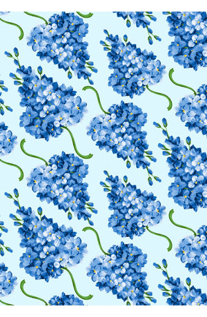 Aster Dress Shirt Collar 3/4 Sleeve Midi Length Cotton Musola (Lilac Bunch Pastel)