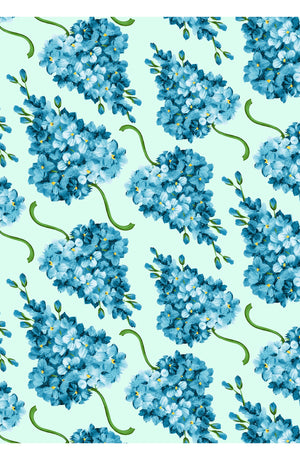 Audrey Dress #1 Shirt Collar 3/4 Sleeve Regular Length Cotton Stretch (Lilac Bunch Pastel)