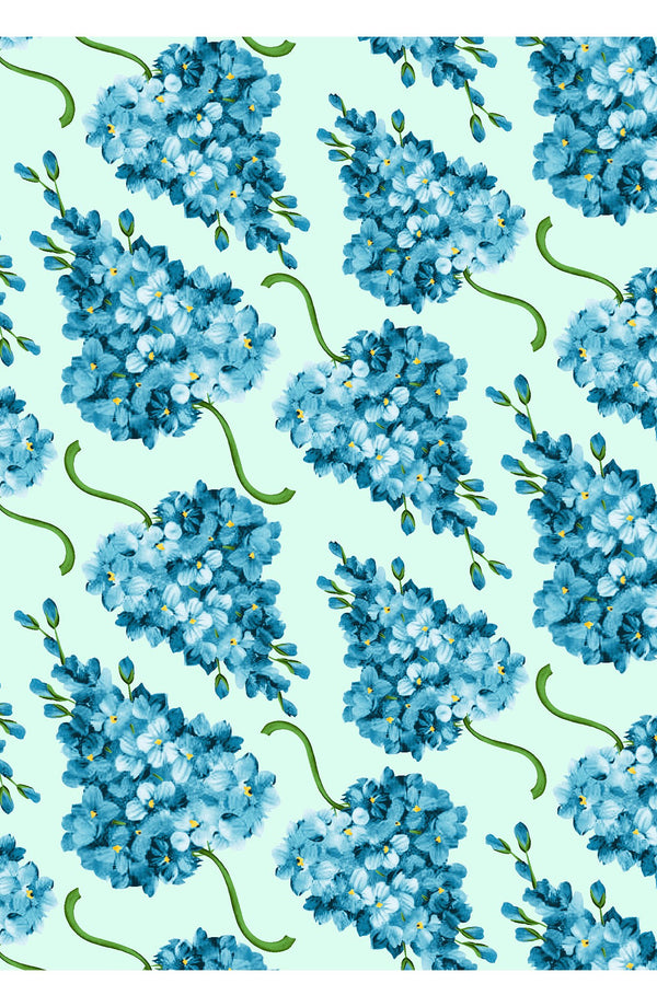 Audrey Dress #1 Shirt Collar 3/4 Sleeve Regular Length Cotton Stretch (Lilac Bunch Pastel)