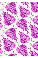 Audrey Dress #2 Shirt Collar 3/4 Sleeve Long Length Cotton Stretch (Lilac Bunch Pastel)