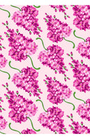 Audrey Dress #2 Shirt Collar 3/4 Sleeve Long Length Cotton Stretch (Lilac Bunch Pastel)