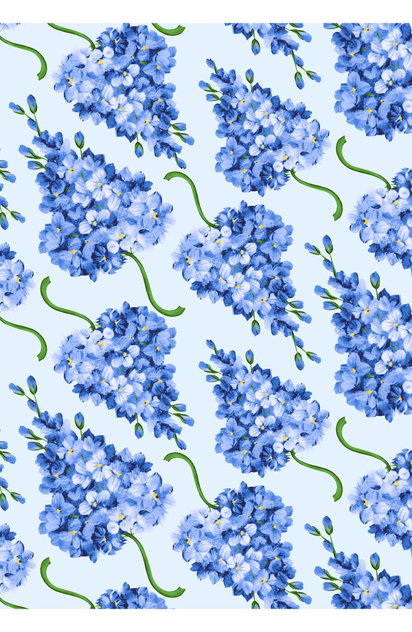 Audrey Dress #1 Shirt Collar 3/4 Sleeve Regular Length Cotton Stretch (Lilac Bunch Pastel)