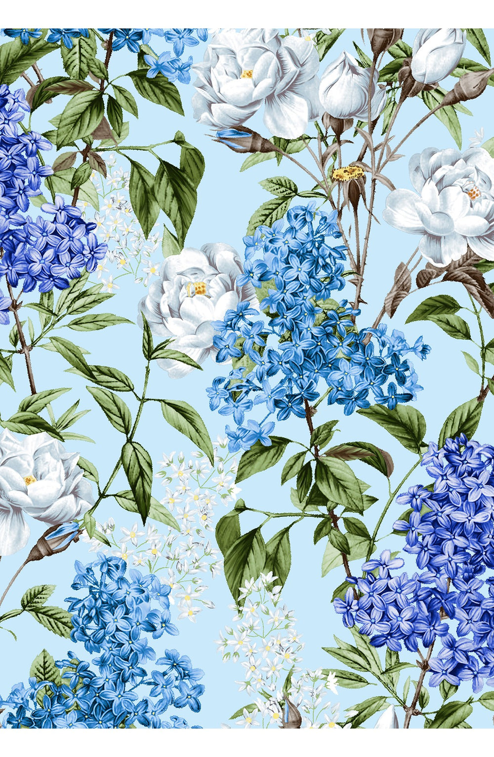 Audrey Dress #1 Shirt Collar 3/4 Sleeve Long Length Cotton Stretch (Lilac Heaven Pastel)