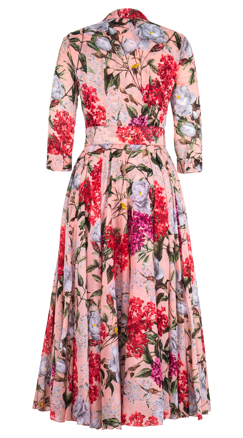 [Off the Rack] Aster Dress Shirt Collar 3/4 Sleeve Midi Length Musola (Lilac Heaven Pastel) @XS-XL