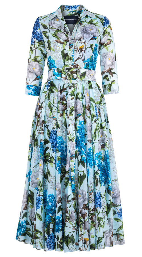 [Off the Rack] Aster Dress Shirt Collar 3/4 Sleeve Midi Length Musola (Lilac Heaven Pastel) @XS-XL