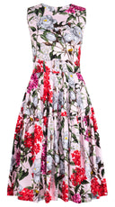 Rose Dress Crew Neck Sleeveless Long Length Cotton Stretch (Lilac Heaven Pastel)