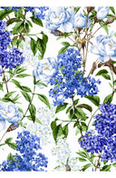 Aster Dress U Neck Sleeveless Midi Length Cotton Musola (Lilac Heaven White)