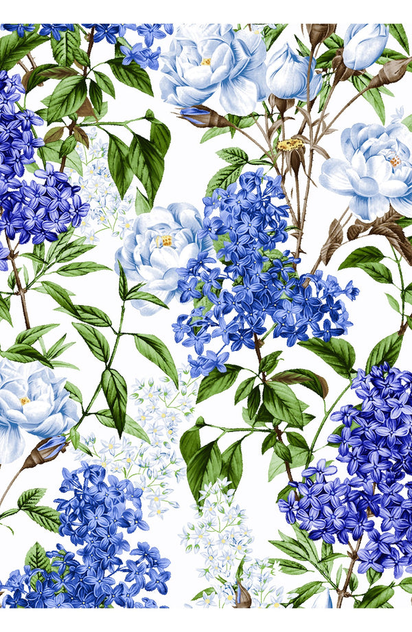 Aster Dress U Neck Sleeveless Midi Length Cotton Musola (Lilac Heaven White)