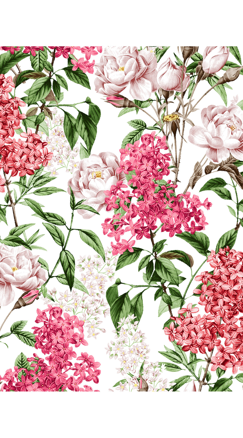 Eden Dress Crew Neck 3/4 Sleeve Maxi Length Cotton Musola (Lilac Heaven White)