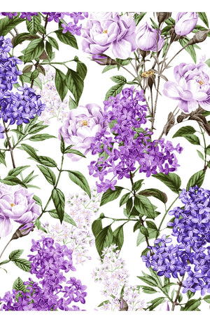 Aster Dress U Neck Sleeveless Midi Length Cotton Musola (Lilac Heaven White)