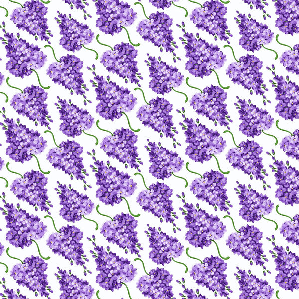 [Create Your Own] Cotton Musola (Lilac Bunch Large White)