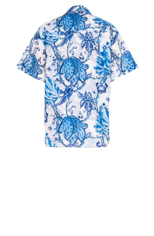 Leah Shirt Silk Twill (Lillie Toile White)